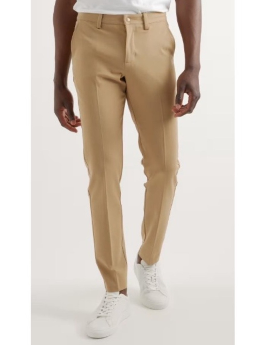 Quince Ultra-Stretch 24/7 Smart Chino Khaki Tan Mens 33X34 Athletic Tapered Work
